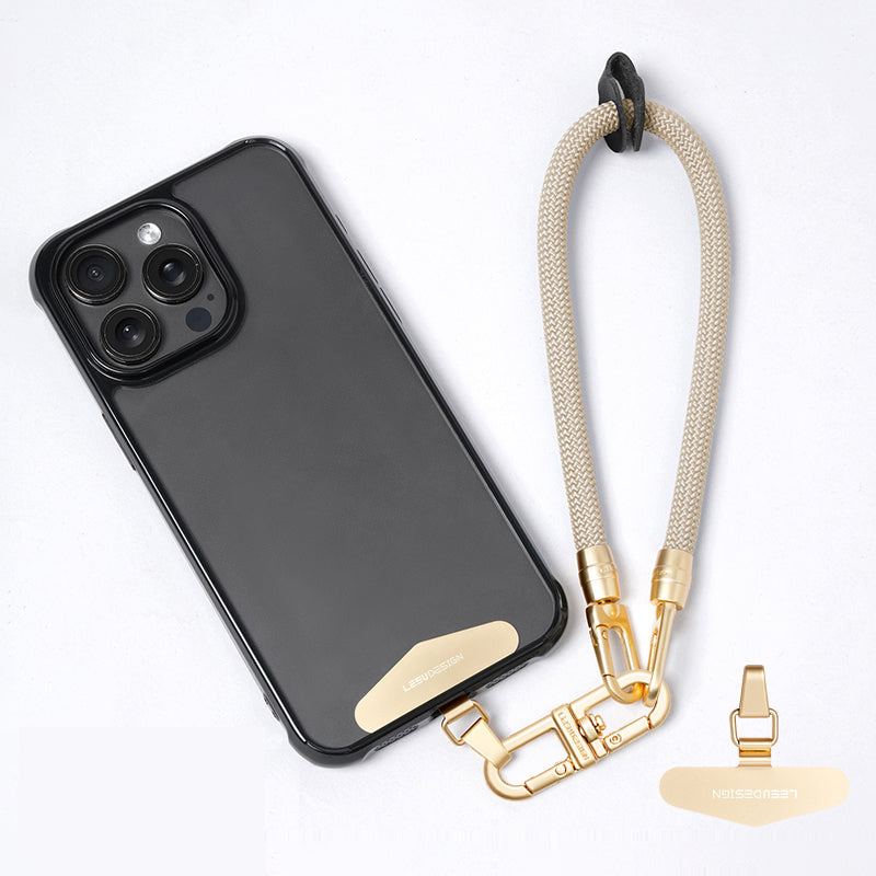 LEEU DESIGN 30cm Smartphone Strap Cell Phone Polyester Lanyard with Metal Tether Tab LEEU DESIGN 30cm Smartphone Strap Cell Phone Polyester Lanyard with Metal Tether Tab